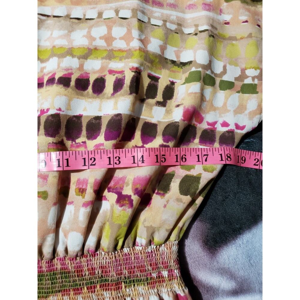 Eliza J. Blouson Dress Women's Size 8 Multicolor‎ Print Short Sleeve Knee Length - Picture 9 of 10